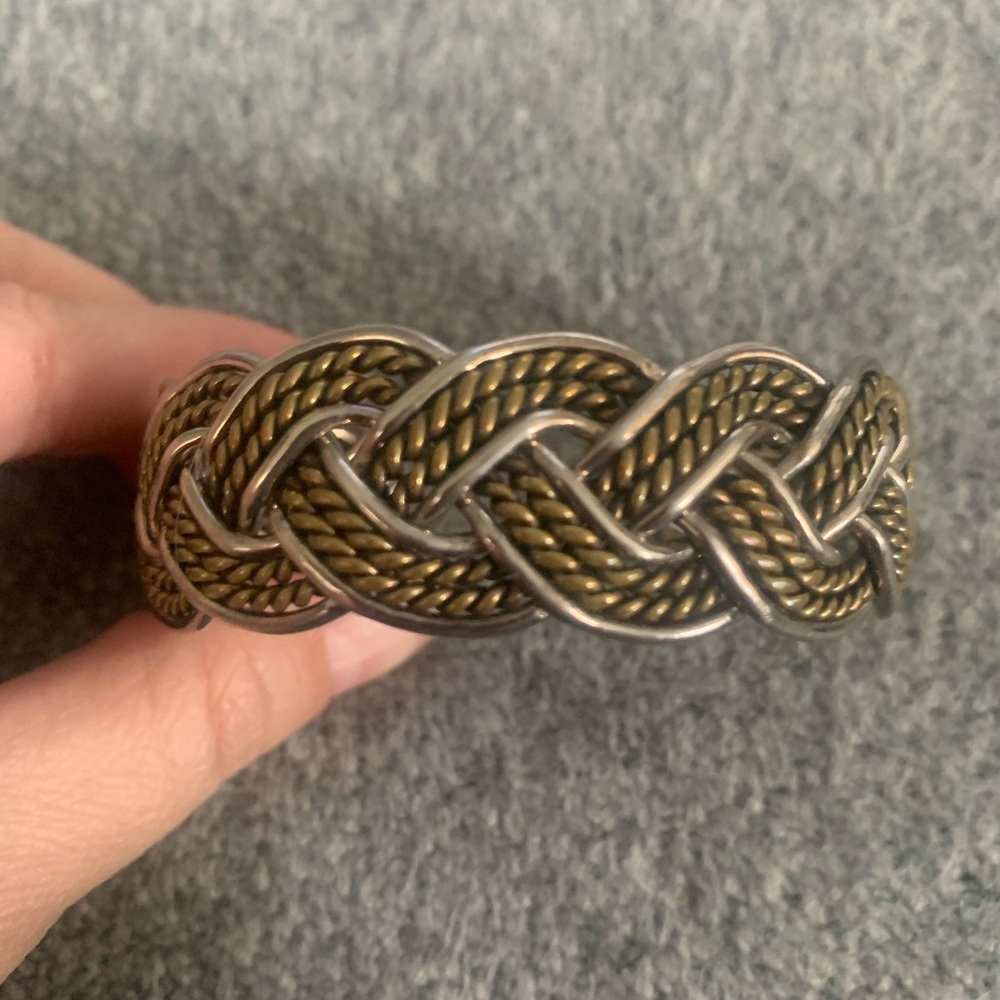 Handmade vintage braided cuff